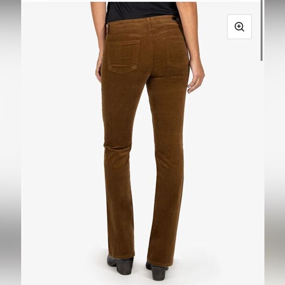 Kut From The Kloth Karen Stretch Baby Bootcut Corduroy Cognac, Size 14, NWT - Picture 3 of 9